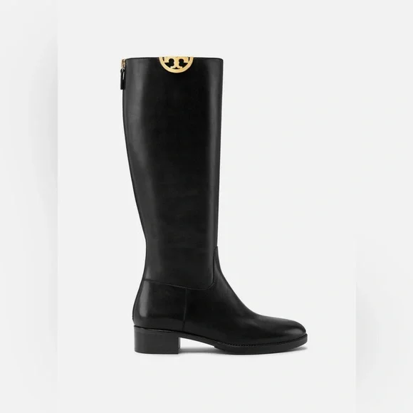 NWT RARE luxury classic minimalist equestrian authentic Tory Burch Sidney Boots - Picture 3 of 17